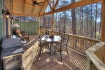 Back covered deck with golf course views